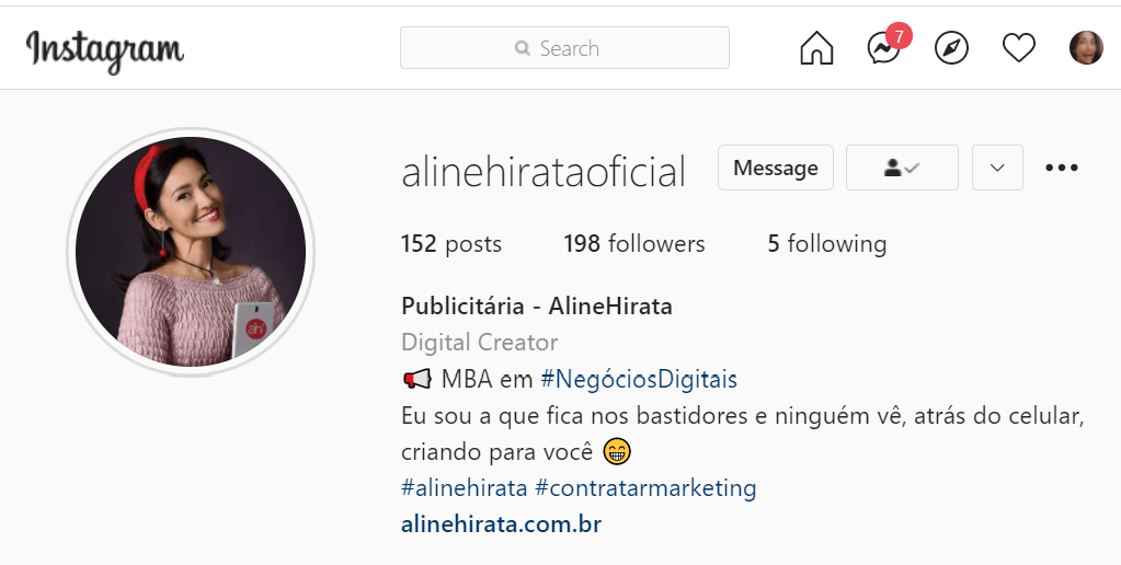ah! Aline Hirata | Dicas de Análise para o Seu Perfil Digital no Instagram